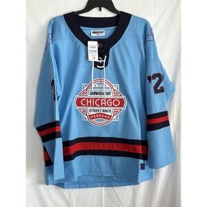 NASCAR Chicago Street Race Hockey Jersey #24 2XL Blue NWT Limited